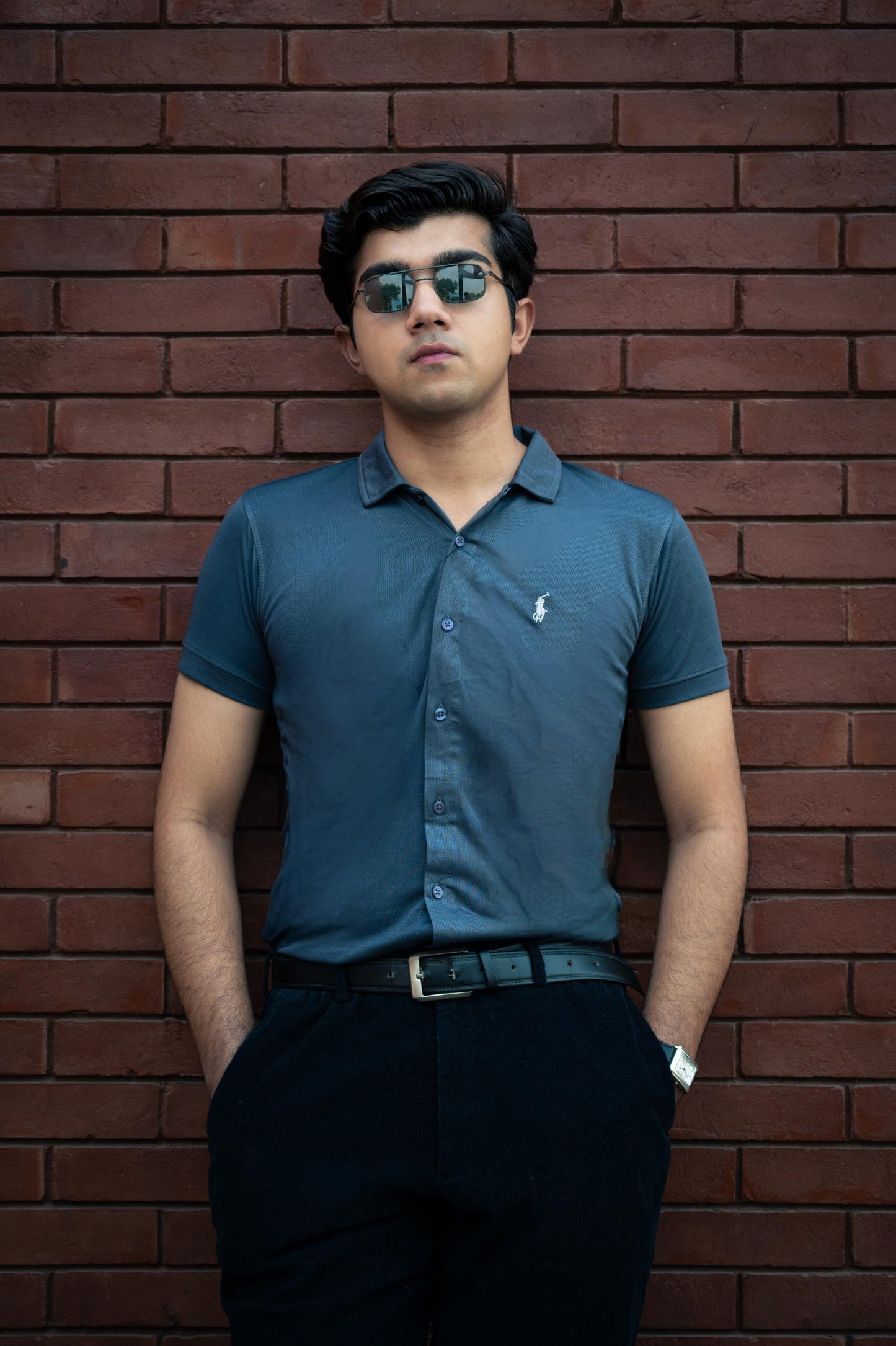 Men's Slate Blue Polo Shirt
