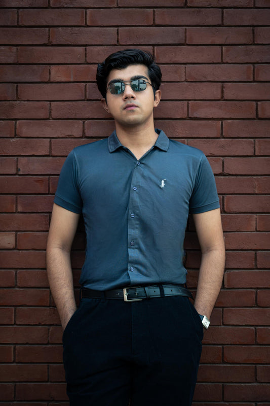 Men's Slate Blue Polo Shirt