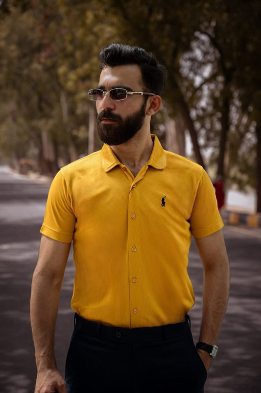 Yellow Polo Shirt for Men Smart Casual Look