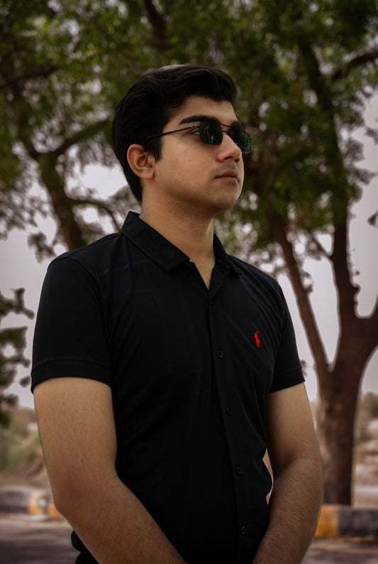 Black Polo Shirt Short Sleeve