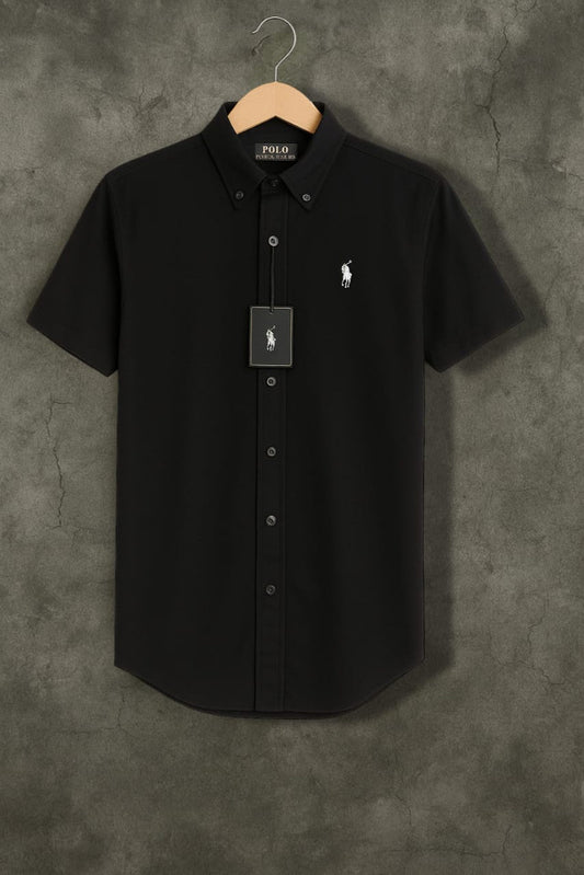 Black Polo Shirt Short Sleeve