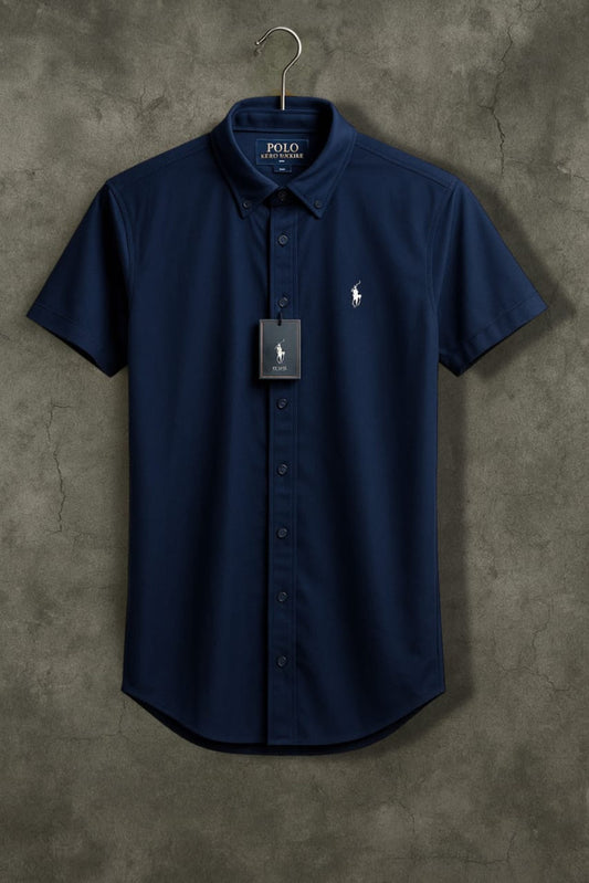 Navy Blue Polo Shirt Short Sleeve