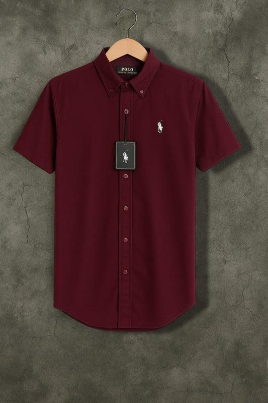 Maroon Polo Shirt for Men Smart Casual Style